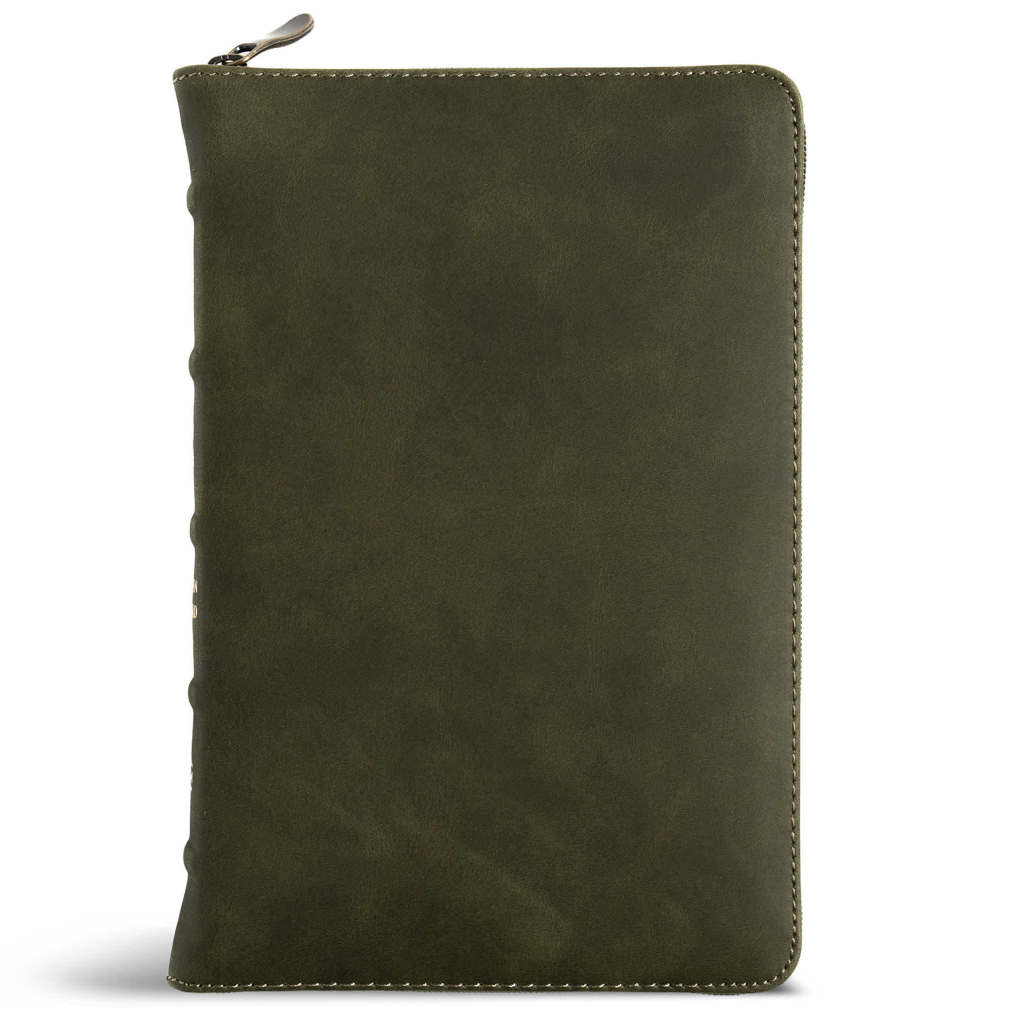 CSB Personal Size Bible, Holman Handcrafted Collection, Zipper Olive (Black Letter Edition)