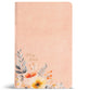 CSB Large Print Personal Size Reference Bible, Digital Study Edition, Peach Floral, Indexed (Red Letter Edition)