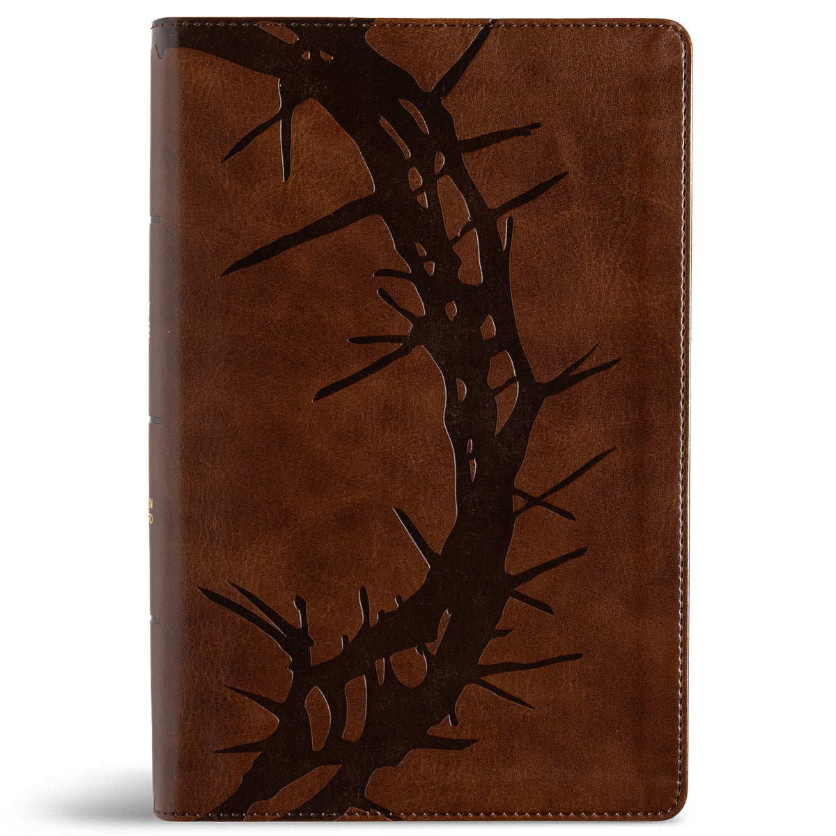 CSB Large Print Personal Size Reference Bible, Digital Study Edition, Brown Crown of Thorns (Red Letter Edition)