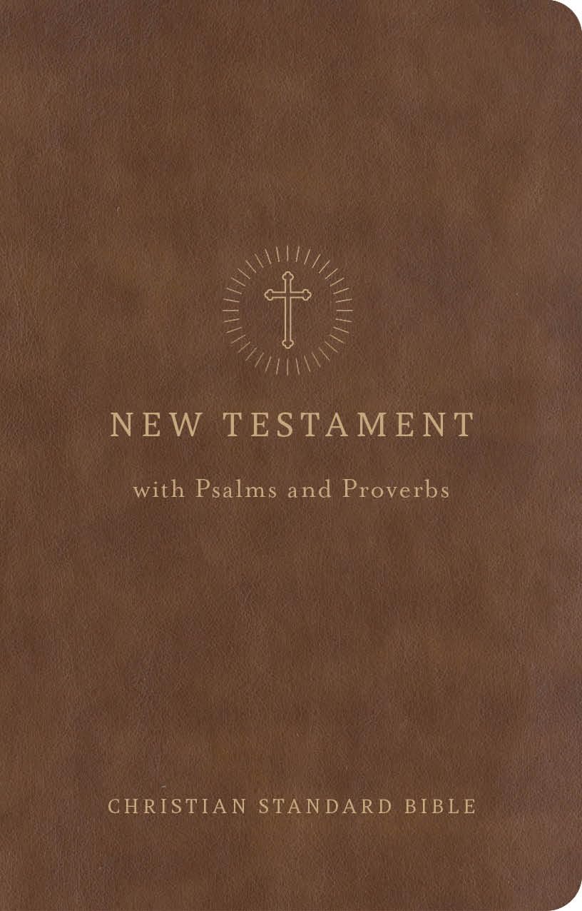 CSB Pocket New Testament with Psalms and Proverbs, Easy-to-Read Brown (Red Letter Edition)