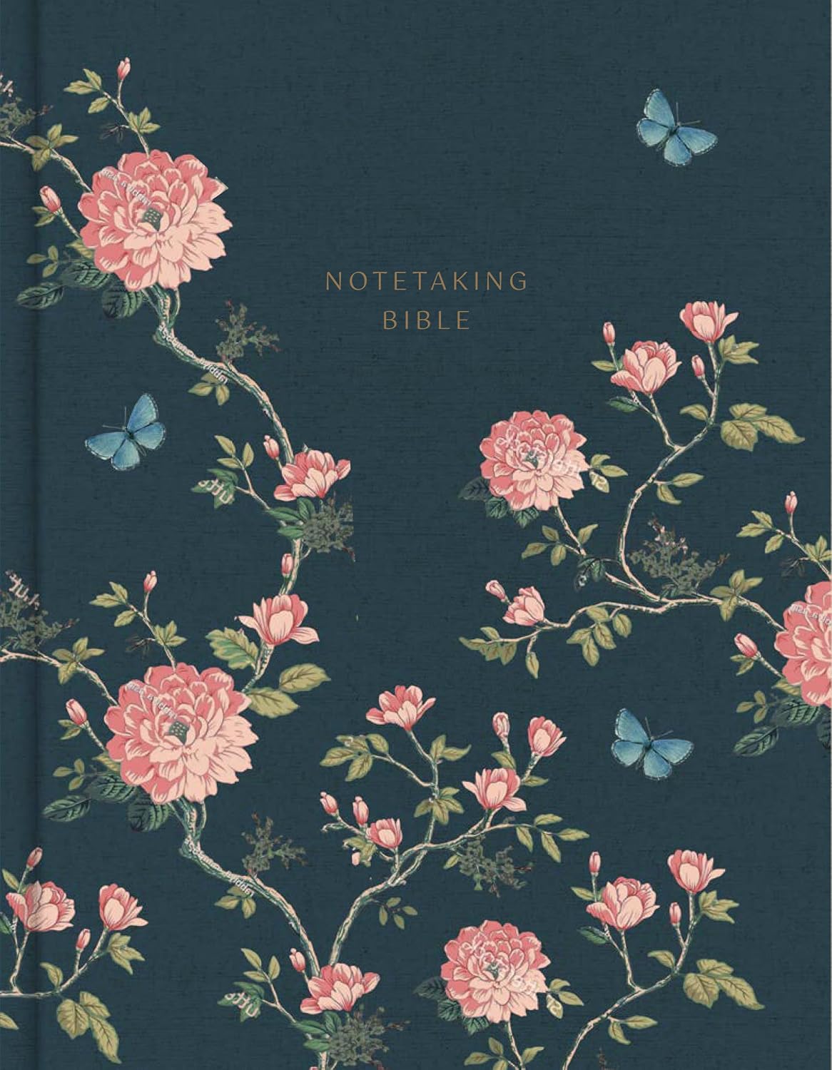 CSB Notetaking Bible, Expanded Reference Edition, Navy/Floral (Black Letter Edition)