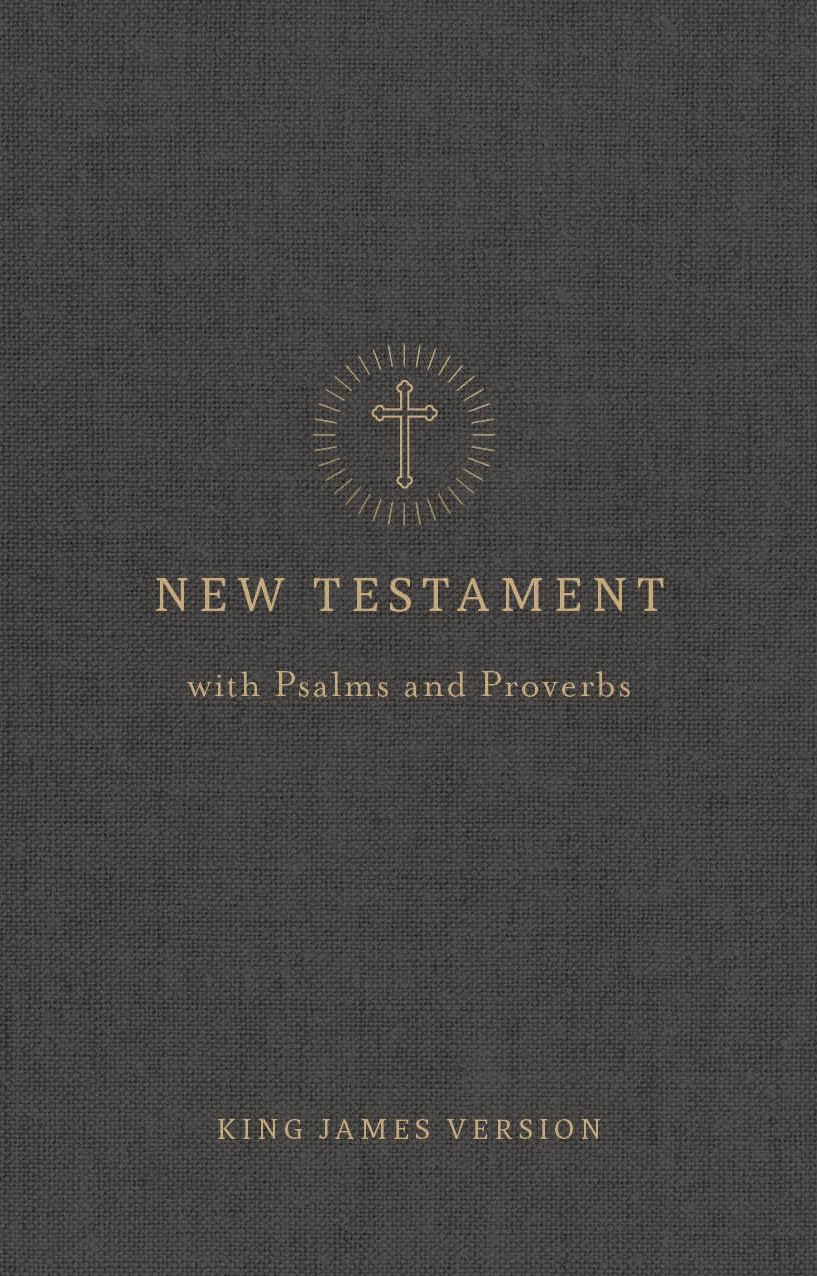 KJV Pocket New Testament with Psalms and Proverbs Charcoal (Red Letter Edition)