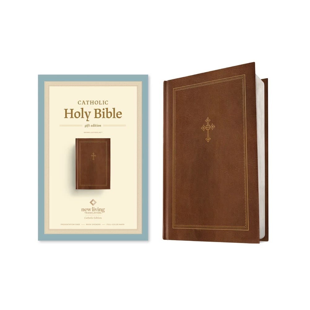 NLT Catholic Holy Bible, Gift Edition Brown (Black Letter Edition)