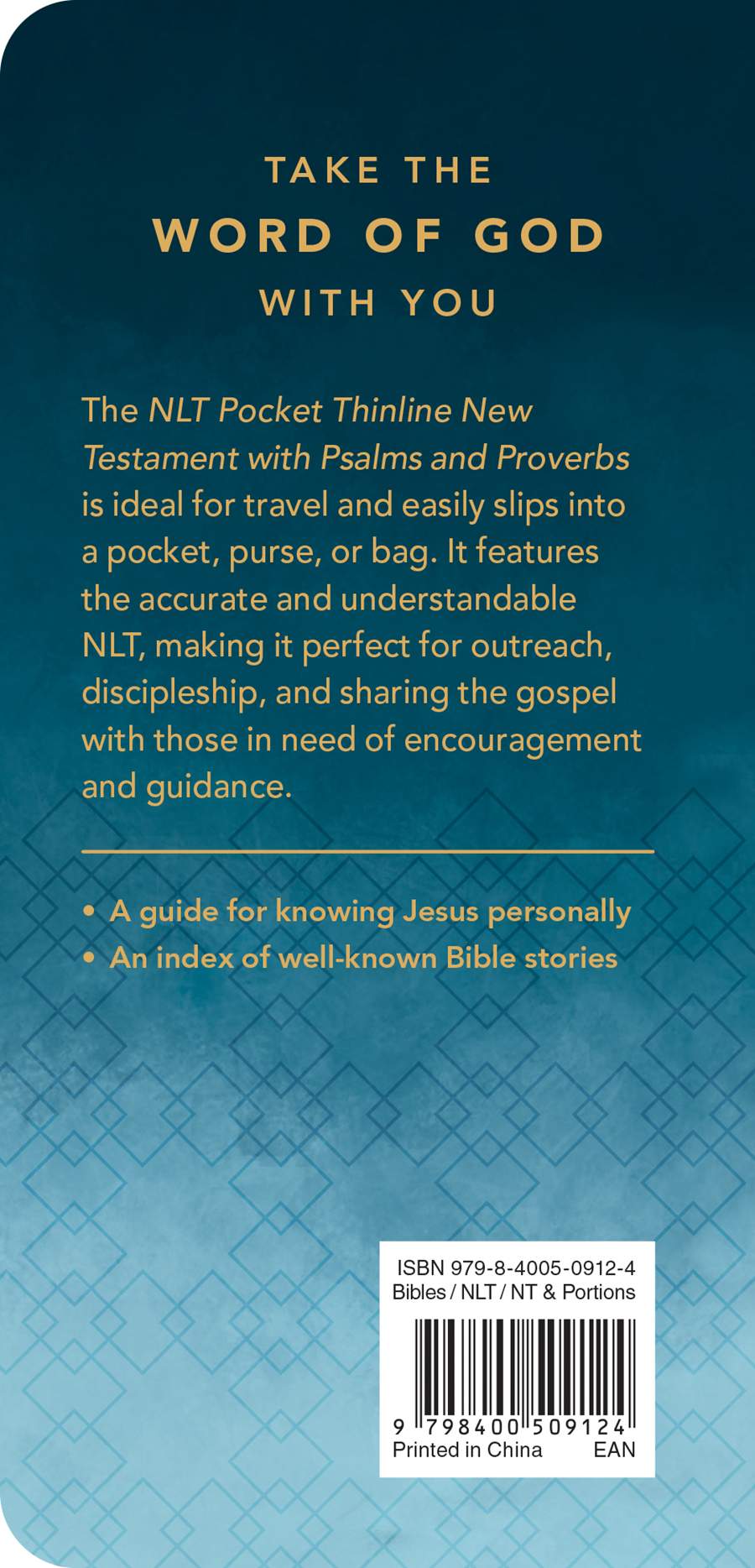 NLT Pocket Thinline New Testament with Psalms and Proverbs (Black letter Edition)