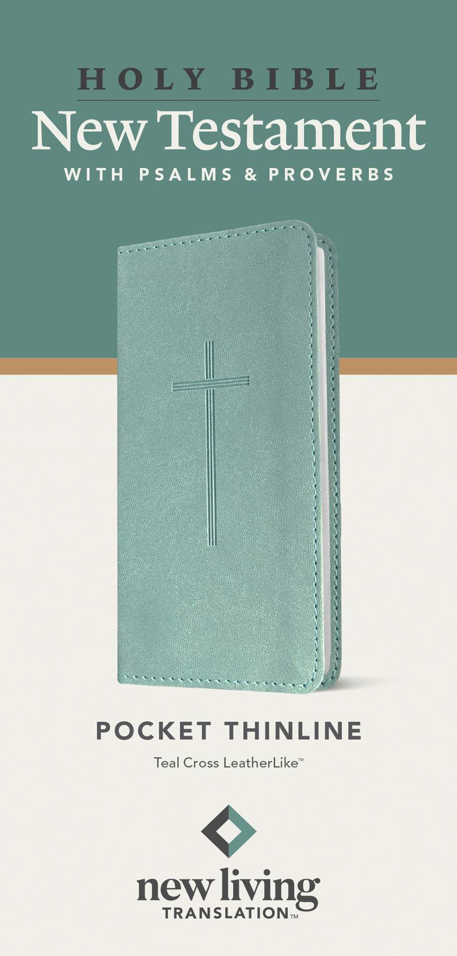 NLT Pocket Thinline New Testament with Psalms and Proverbs Teal Cross (Black letter Edition)