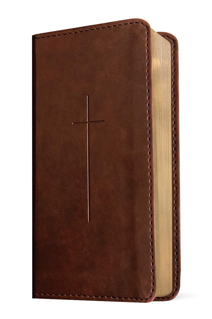 NLT Pocket Thinline Bible Filament Enabled Brown Cross (Red Letter Edition)