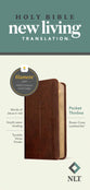 NLT Pocket Thinline Bible Filament Enabled Brown Cross (Red Letter Edition)