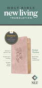 NLT Pocket Thinline Bible Filament Enabled Blush Pink Flowers (Red Letter Edition)