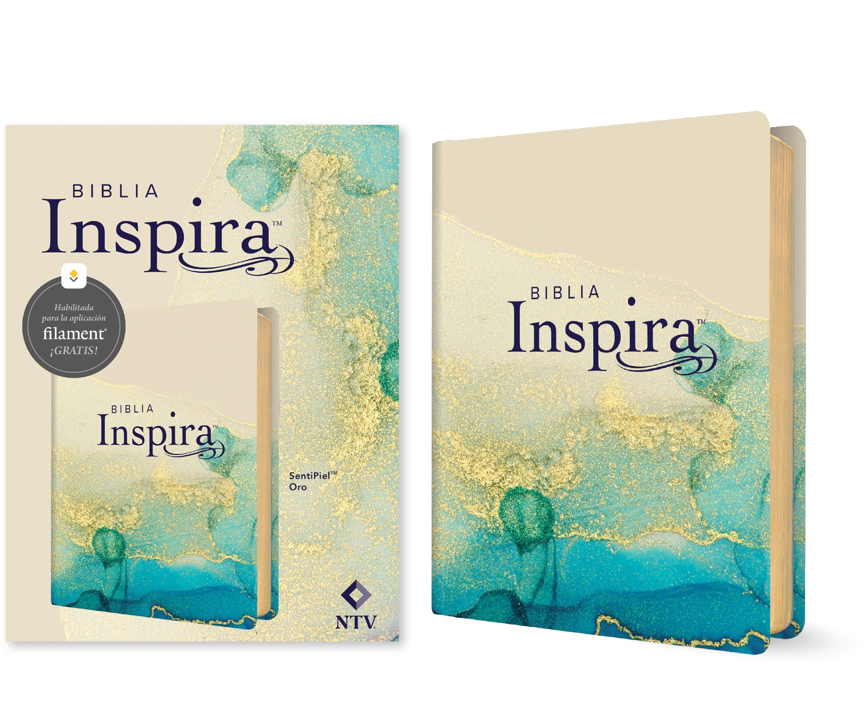NTV Biblia Inspira con Filament Oro (NTV Inspire Bible with Filament Gold, Spanish Edition)