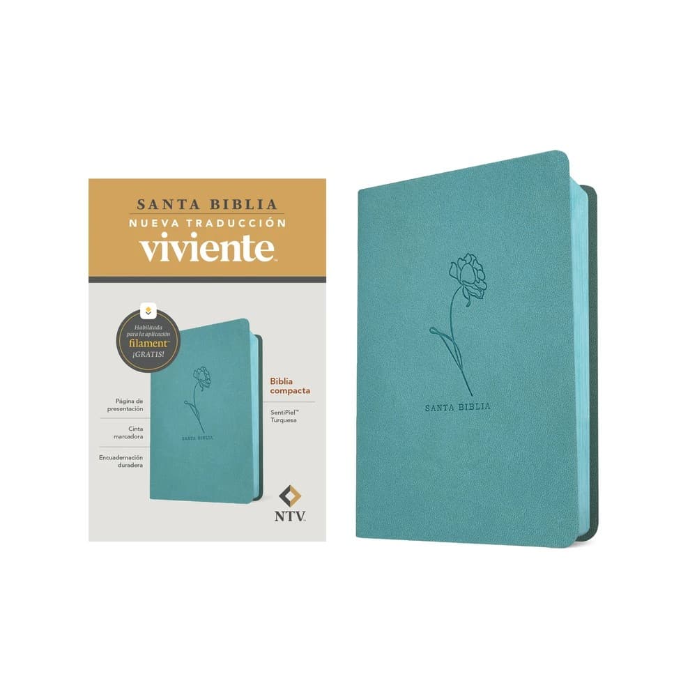 NTV Biblia Compacta con Filament, Turquesa (Spanish Black Letter Edition)