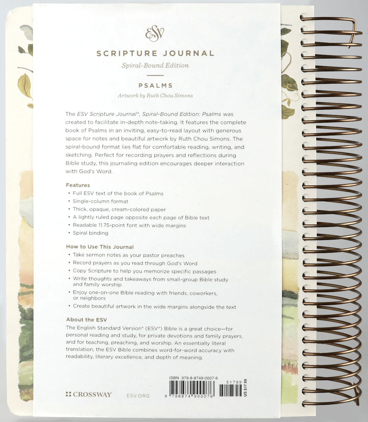 ESV Scripture Journal Psalms (Spiral Bound Paperback)