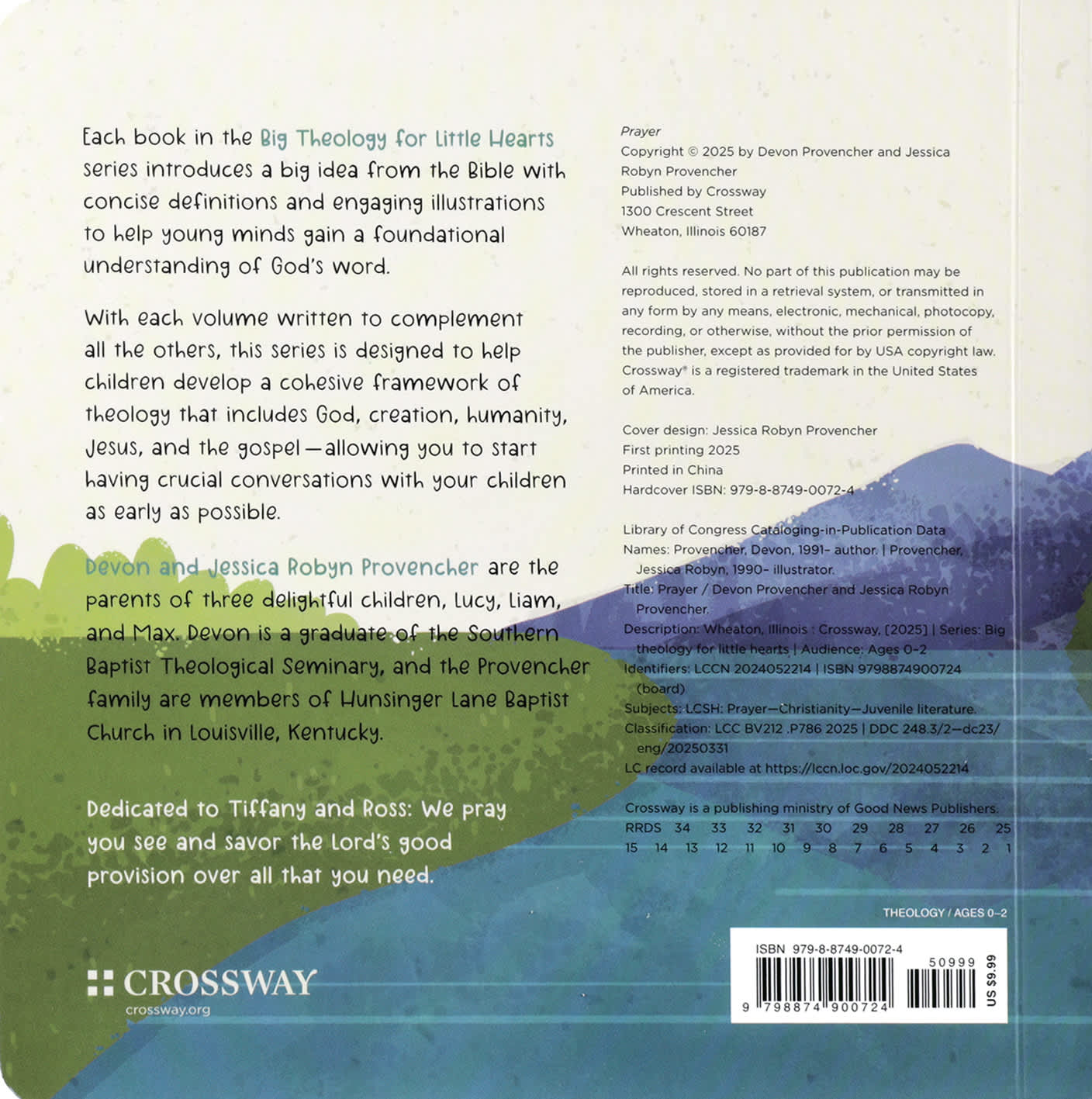 Prayer (Big Theology for Little Hearts Series)