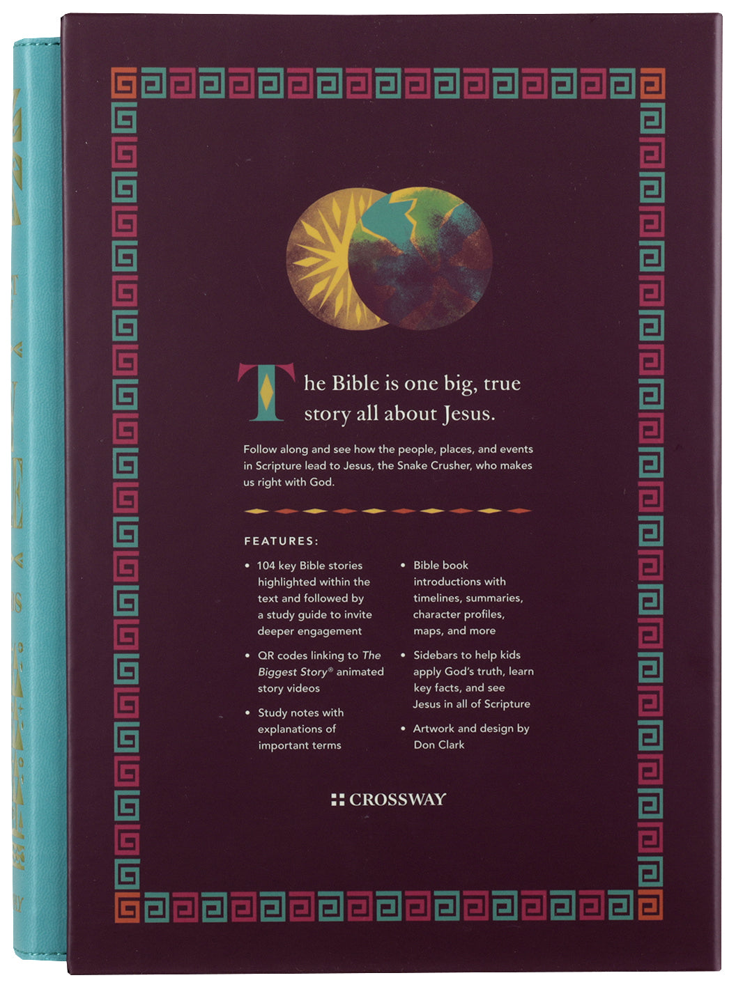 ESV The Biggest Story Holy Bible for Kids Teal, Waterfall Design