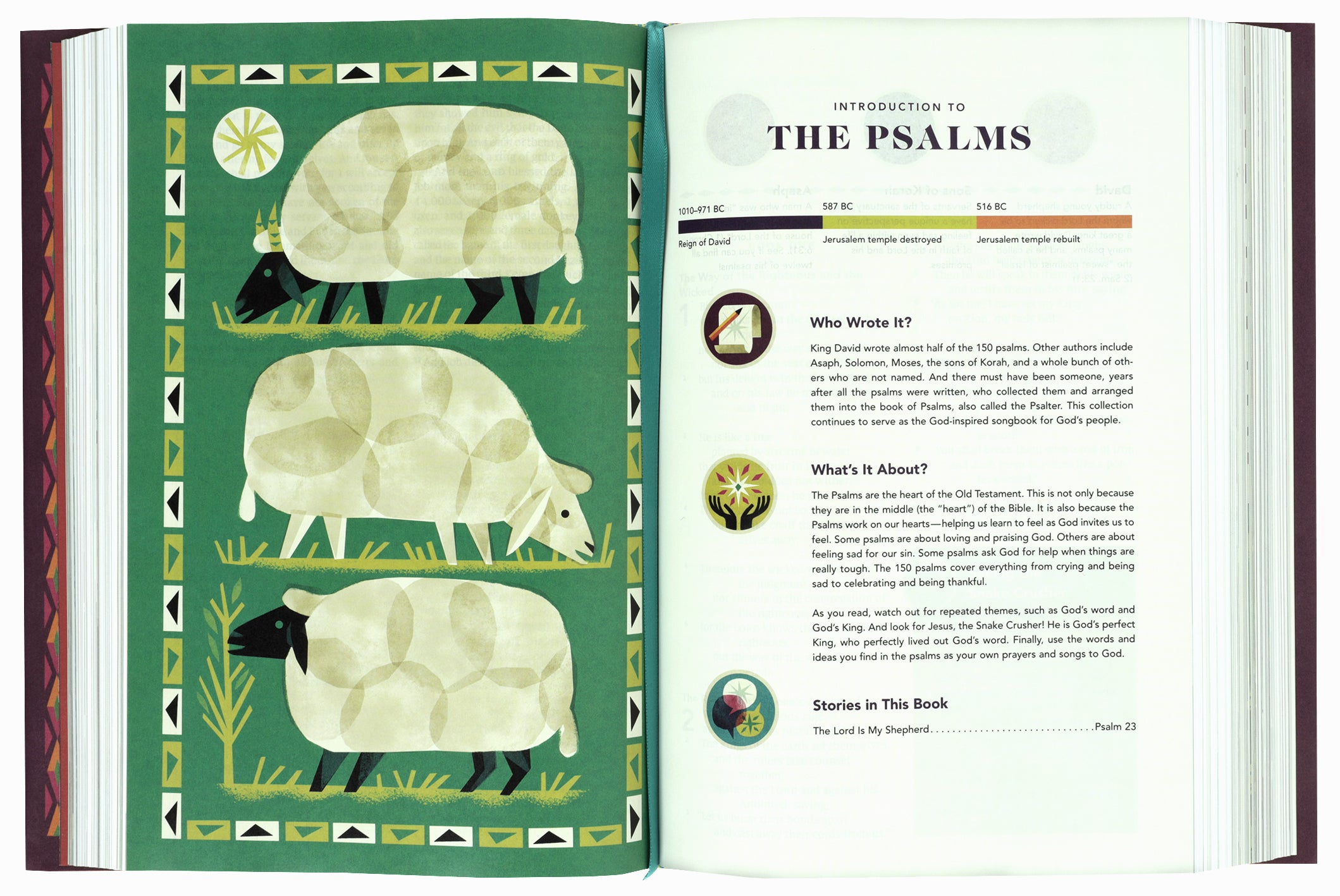 ESV The Biggest Story Holy Bible for Kids Teal, Waterfall Design