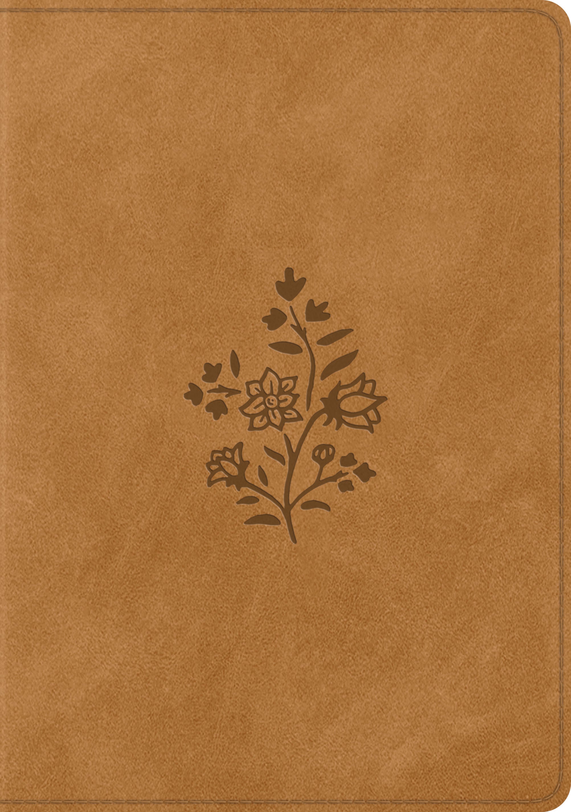 ESV Single Column Journaling Bible Nubuck Caramel (Wildflower Design)