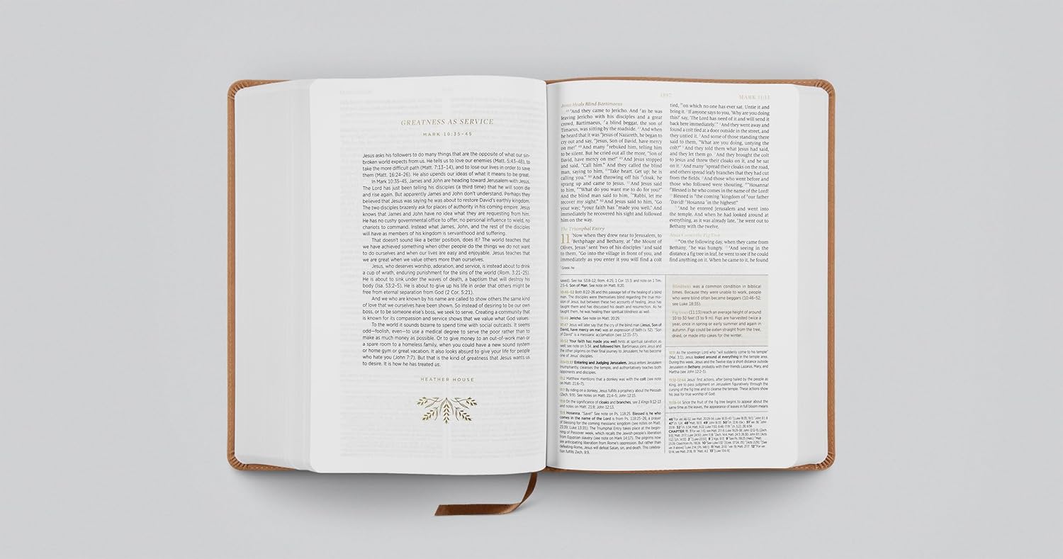 ESV Women's Study Bible Nubuck Caramel (1 Chronicles 16:34 Design)