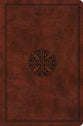 ESV Value Compact Bible Chestnut, Mosaic Cross Design