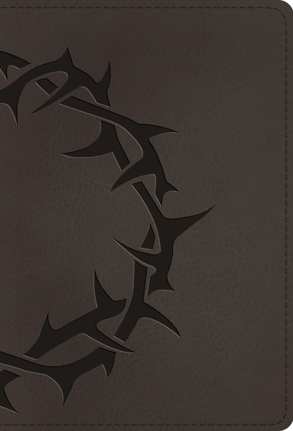 ESV Large Print Compact Bible Charcoal Crown Design (Red Letter Edition)