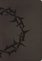 ESV Large Print Compact Bible Charcoal Crown Design (Red Letter Edition)