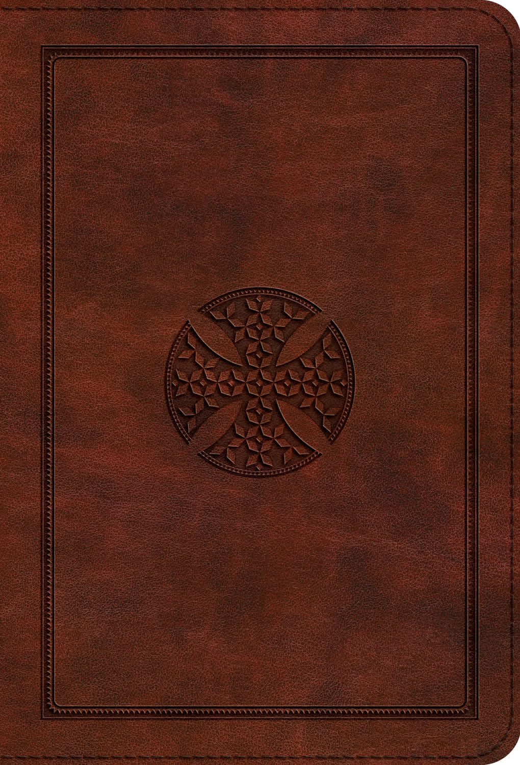 ESV Large Print Compact Bible Brown Mosaic Cross Design (Red Letter Edition)