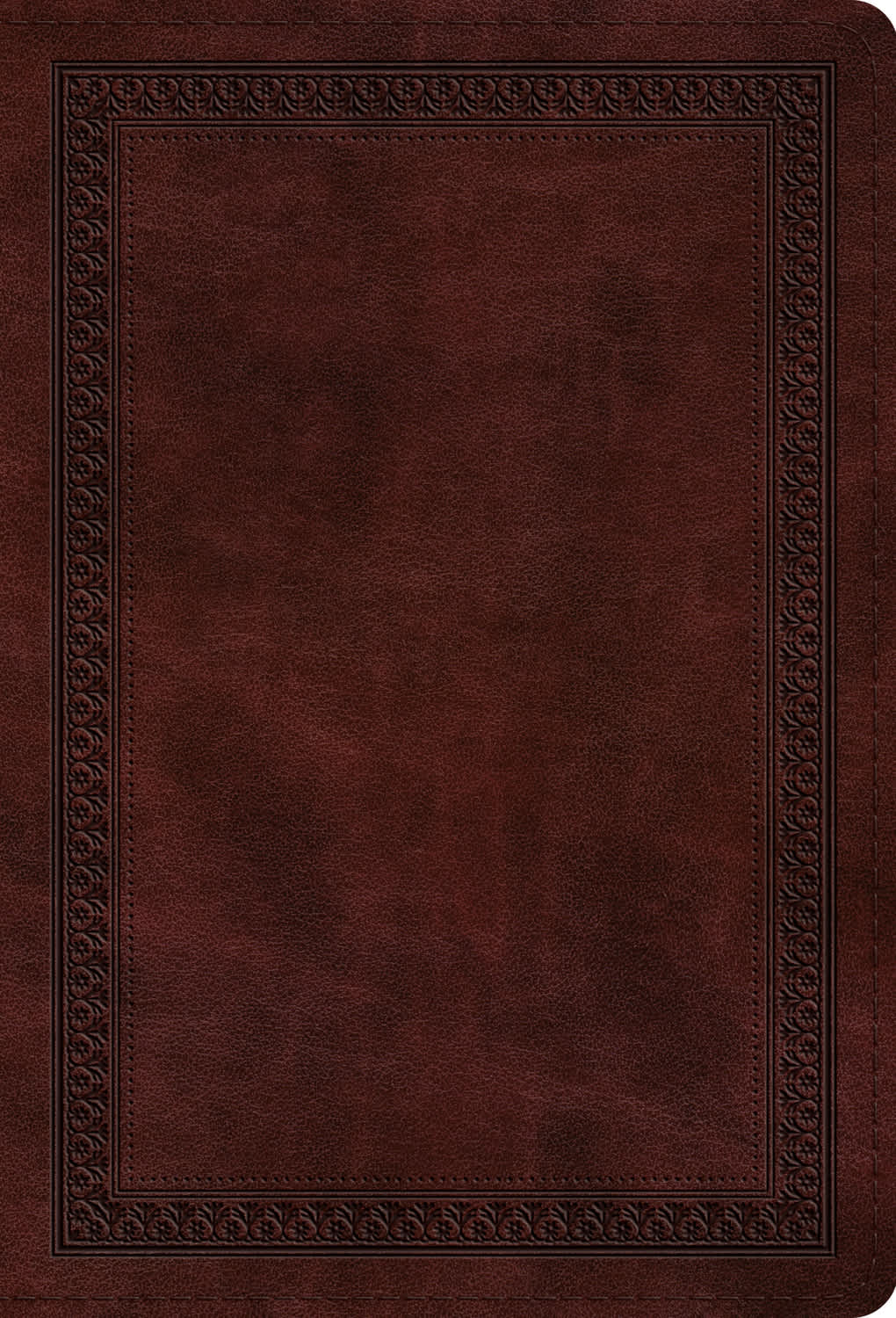 ESV Large Print Compact Bible Mahogany Border Design (Red Letter Edition)