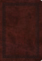 ESV Large Print Compact Bible Mahogany Border Design (Red Letter Edition)