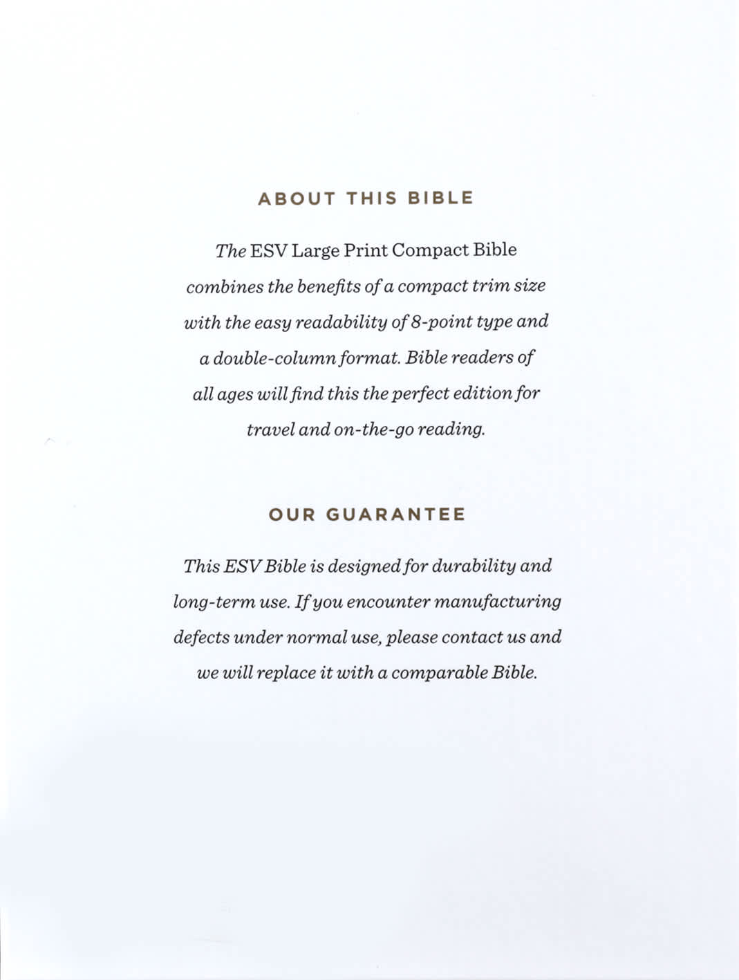 ESV Large Print Compact Bible, Blush Rose (Red Letter Edition)