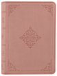 ESV Value Large Print Compact Bible (Blush Rose, Fleur-de-lis Design)