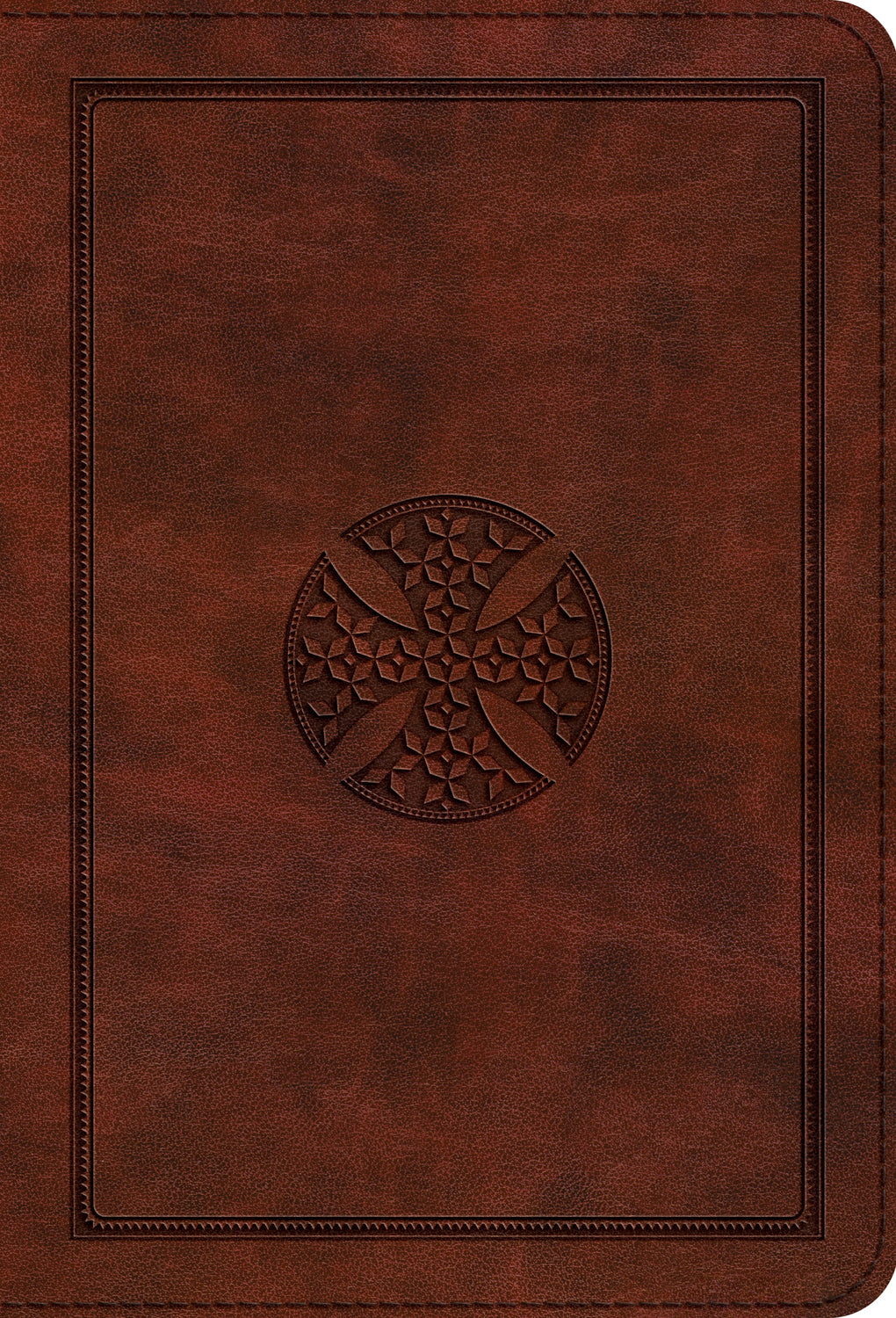 ESV Large Print Compact Bible Brown Mosaic Cross Design (Black Letter Edition)