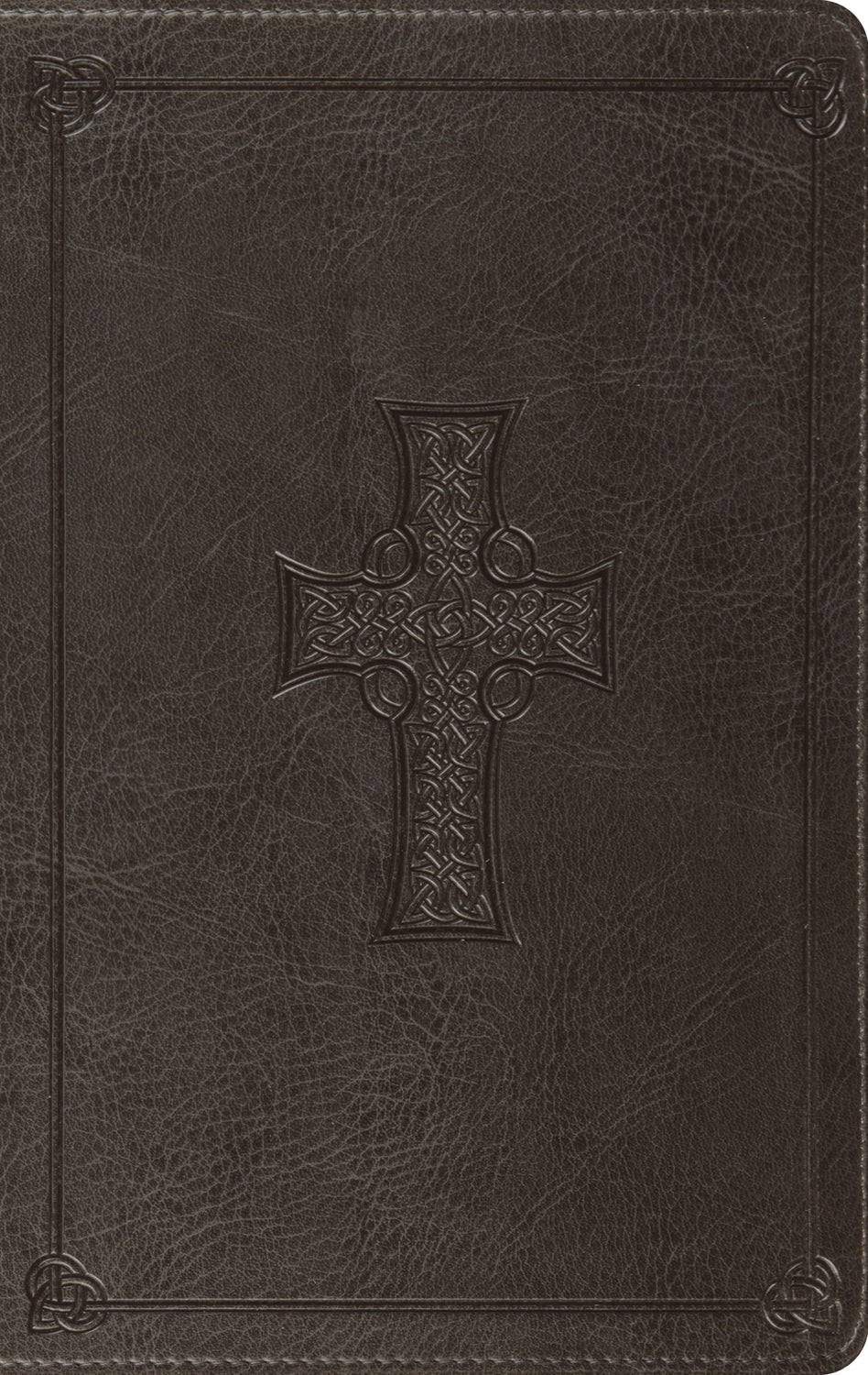 ESV Value Thinline Bible Charcoal Celtic Cross Design (Black Letter Edition)
