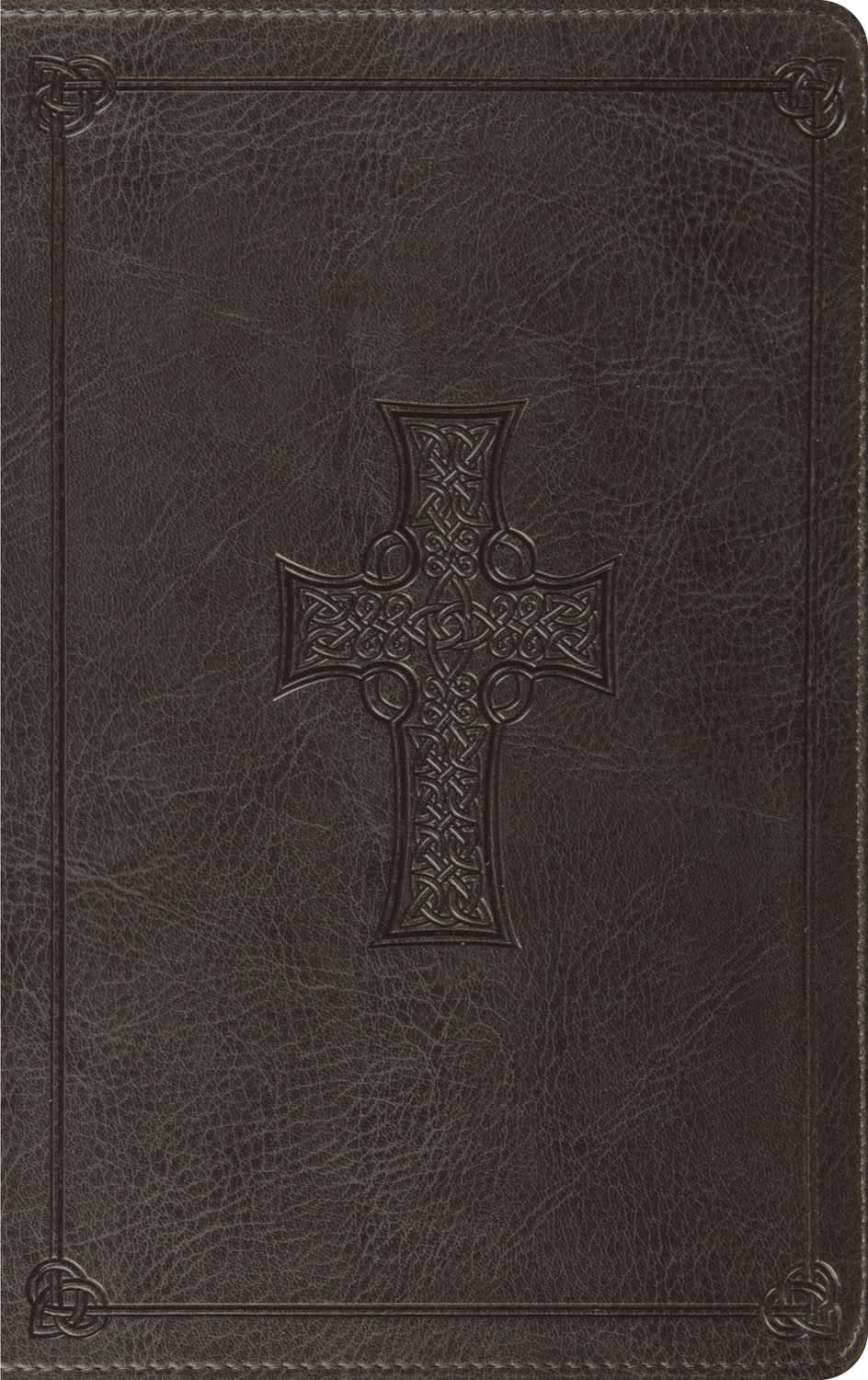 ESV Thinline Bible Charcoal Celtic Cross Design (Red Letter Edition)