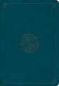 ESV Giant Print Thinline Bible Teal Emblem Design (Red Letter Edition)