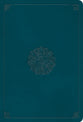 ESV Giant Print Thinline Bible Teal Emblem Design (Red Letter Edition)