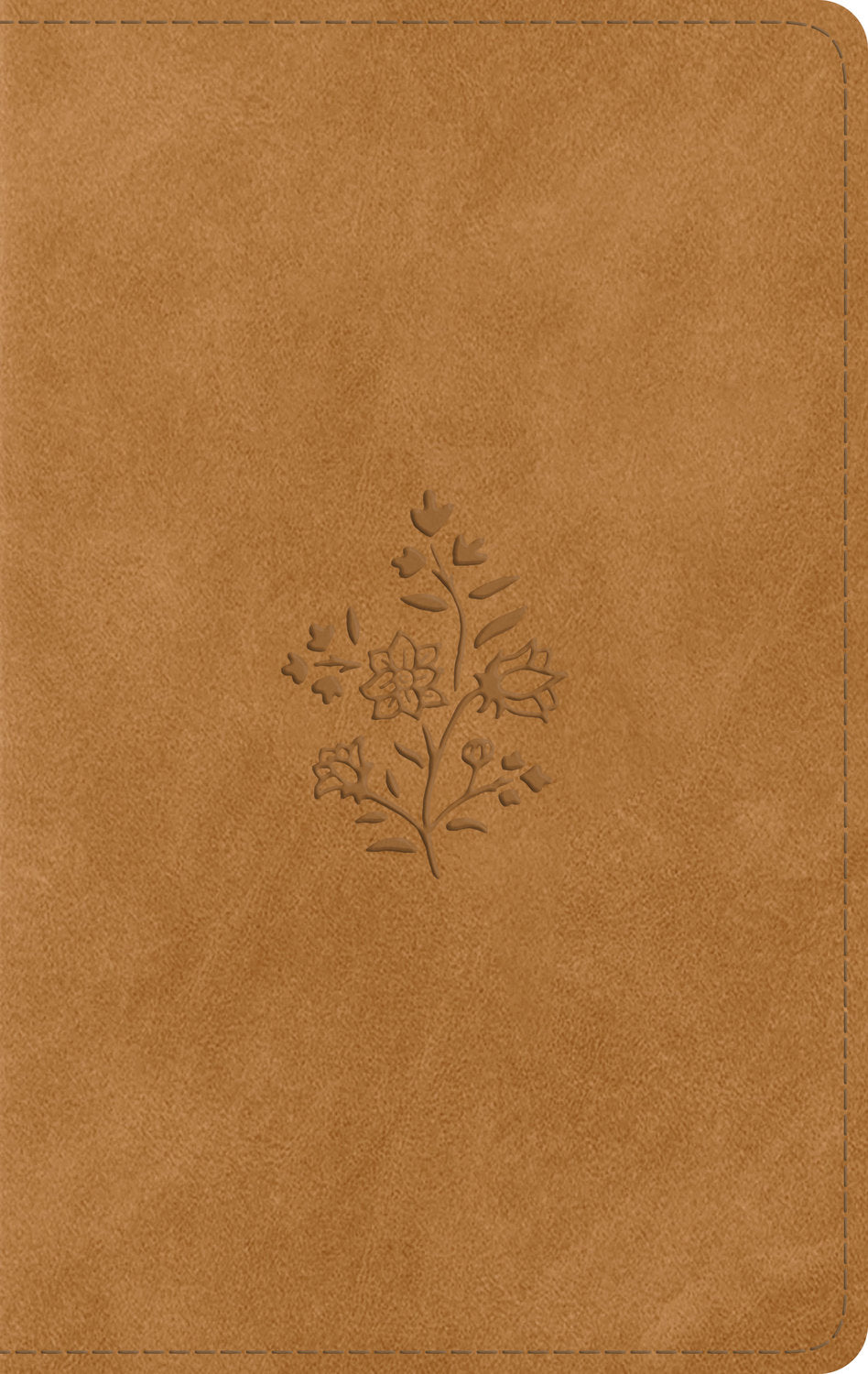 ESV Giant Print Personal Size Bible Nubuck Caramel Wildflower Design (Black Letter Edition)