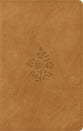 ESV Giant Print Personal Size Bible, Nubuck Caramel Wildflower Design Indexed (Red Letter Edition)