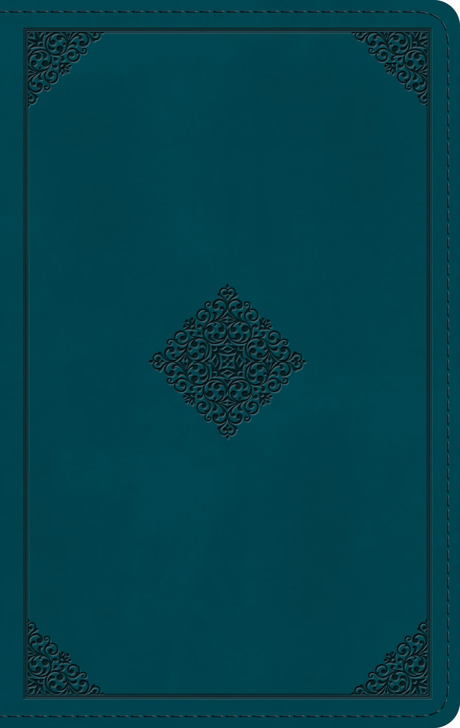 ESV Giant Print Personal Size Bible Deep Teal, Emblem Design (Red Letter Edition)