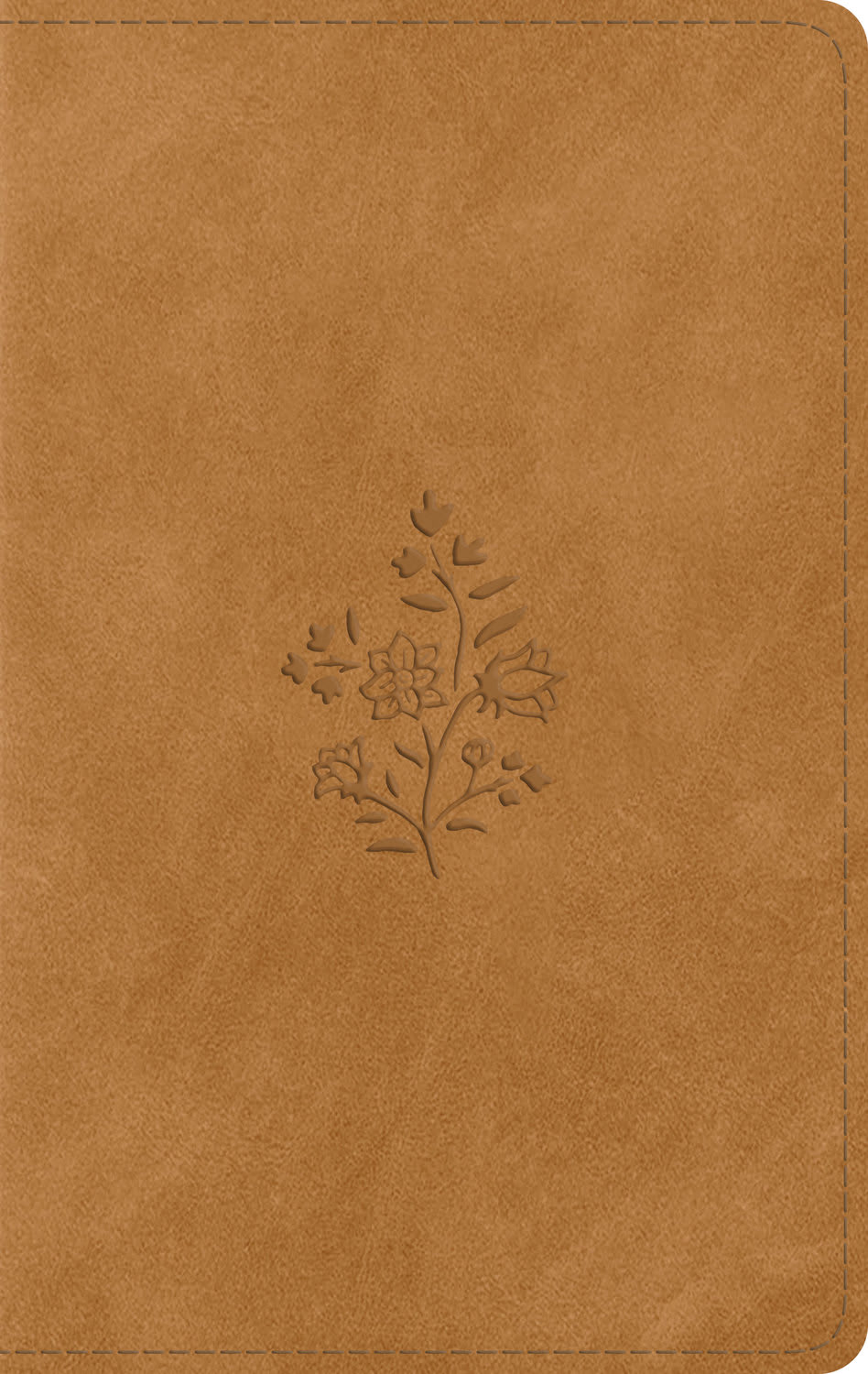 ESV Giant Print Personal Size Bible Nubuck Caramel, Wildflower Design (Red Letter Edition)