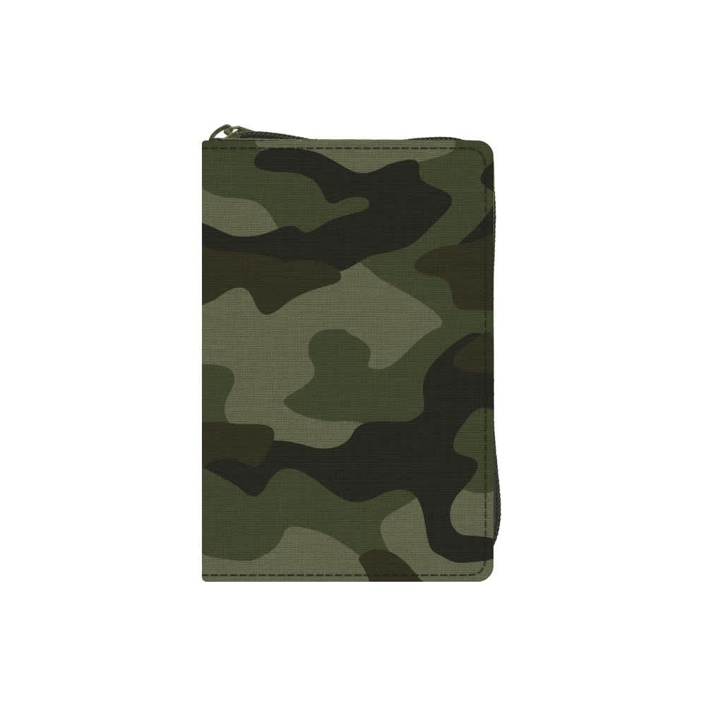 ESV Compact Bible, Canvas with Zipper, Camo Design