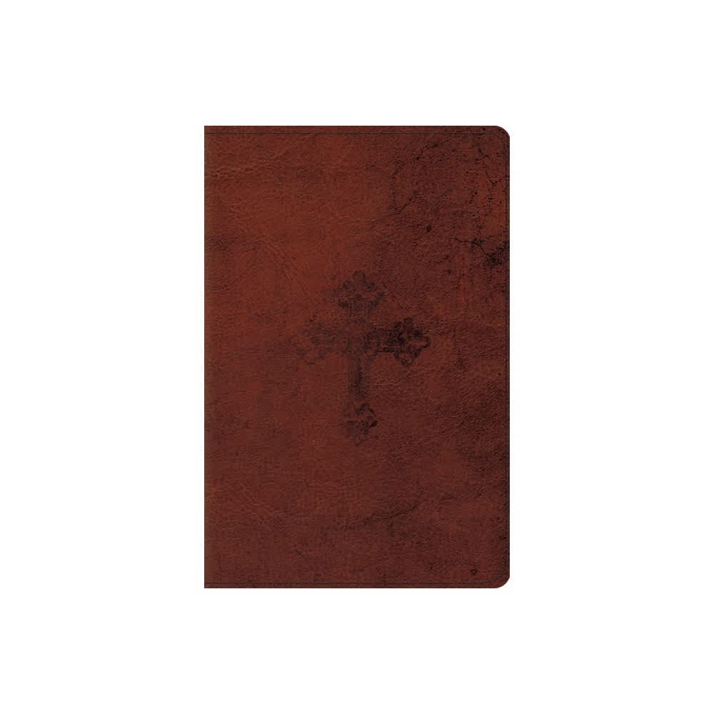 ESV Compact Bible, Walnut, Weathered Cross Design