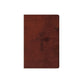 ESV Compact Bible, Walnut, Weathered Cross Design