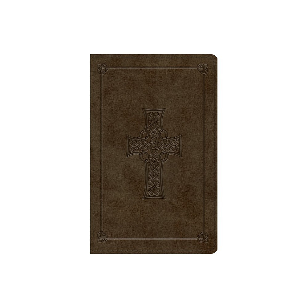 ESV Large Print Value Thinline Bible Olive, Celtic Cross Design