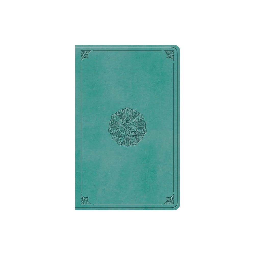 ESV Large Print Value Thinline Bible Turquoise, Emblem Design