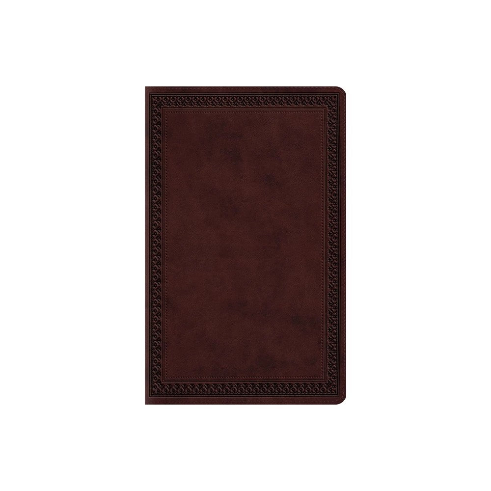 ESV Large Print Value Thinline Bible Mahogany, Border Design