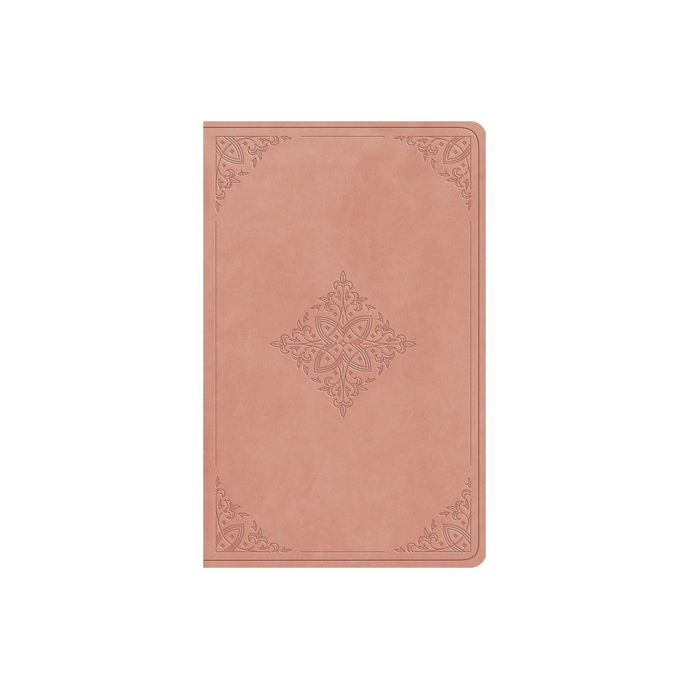 ESV Large Print Value Thinline Bible Blush Rose, Fleur-de-lis Design