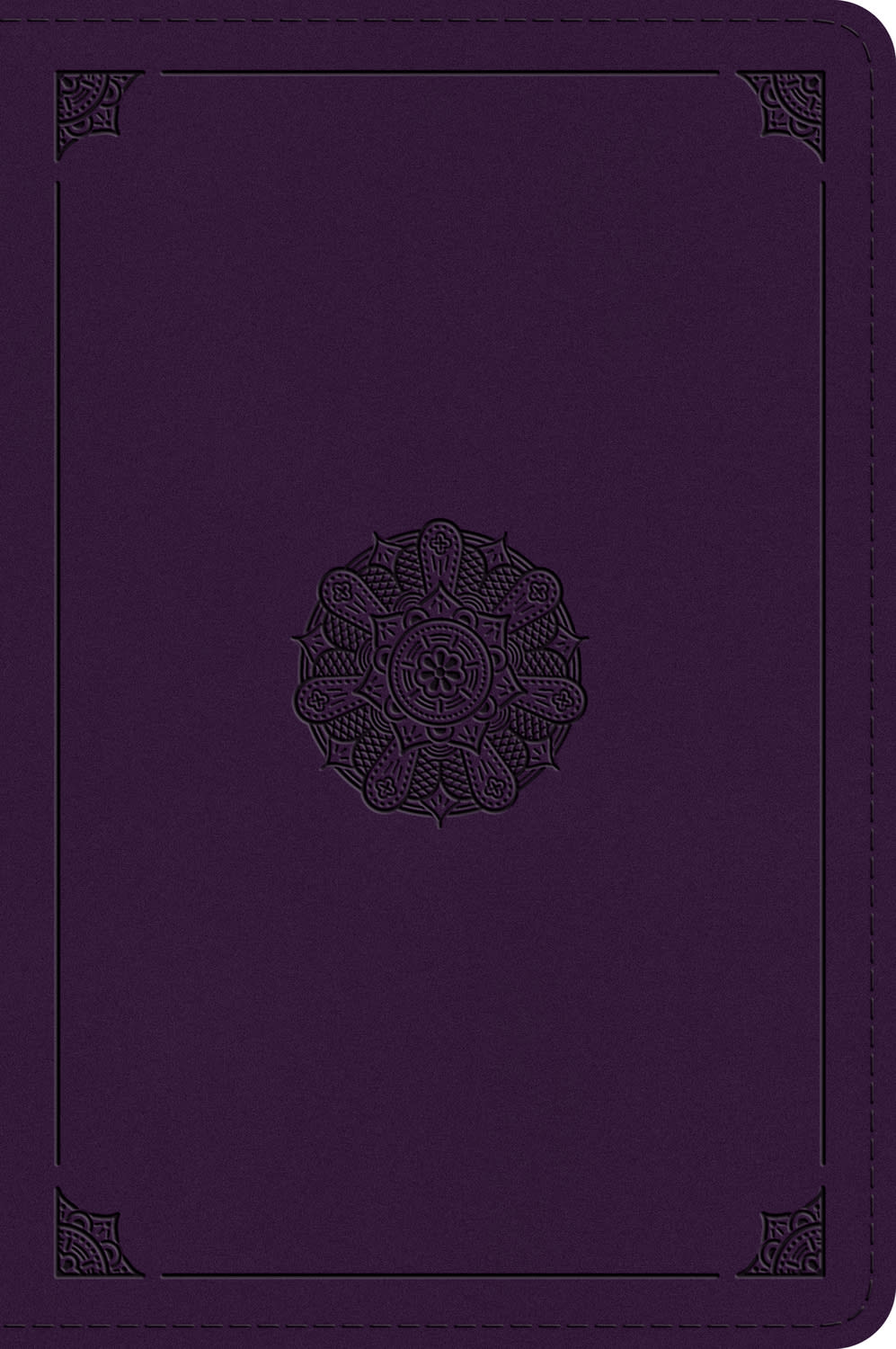 ESV Large Print Bible Lavender Emblem Design (Black Letter Edition)