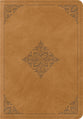 ESV Large Print Bible Nubuck Caramel, Fleur de-lis Design (Black Letter Edition)