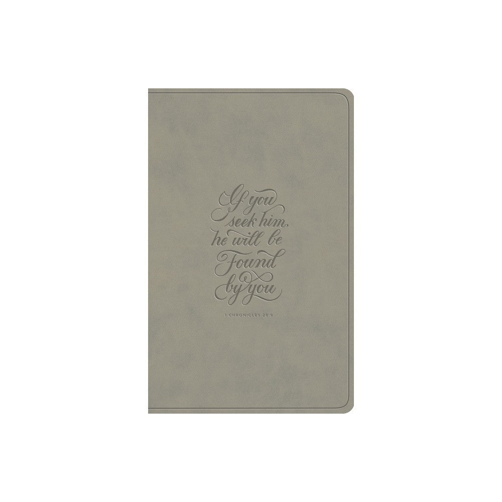 ESV Large Print Value Thinline Bible Stone, 1 Chronicles 28:9 Design