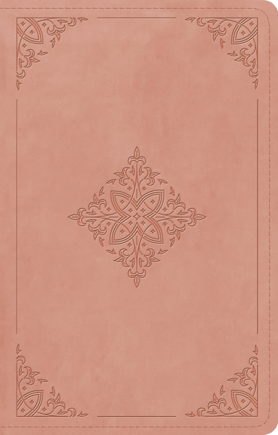ESV Large Print Thinline Reference Bible Blush Rose, Fleur-de-lis Design (Black Letter Edition)