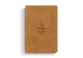 ESV Large Print Compact Bible Nubuck Caramel Wildflower Design (Red Letter Edition)