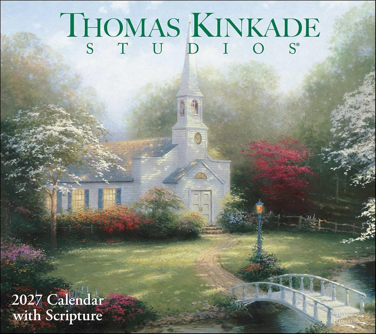 2027 Thomas Kinkade Studios Wall Calendar  (Deluxe with Scripture)